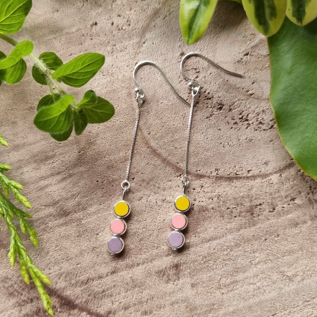 Three peas in a Pod - Purple, Yellow & Pink
