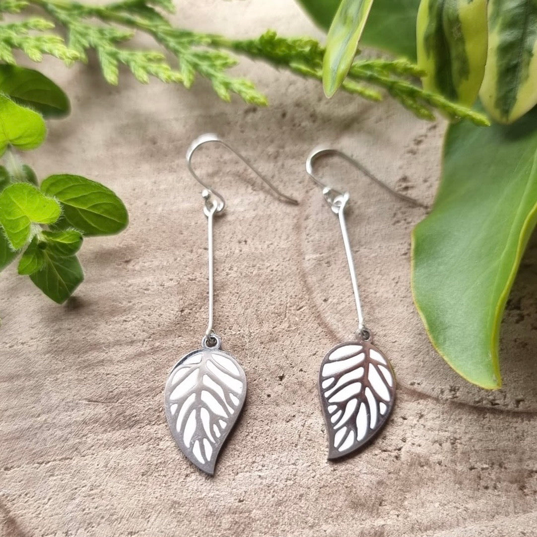 Silver Leaf Drops - White