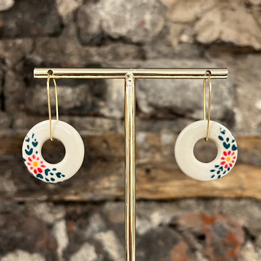 Floral Doughnut Earrings