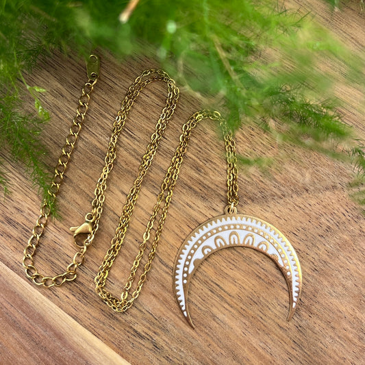 Gold Crescent Moon Necklace