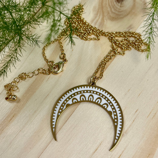 Gold Crescent Moon Necklace