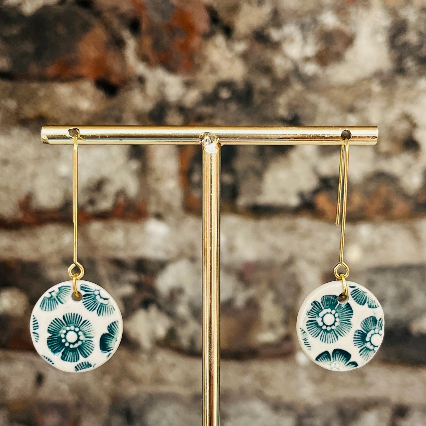Green Floral Drops