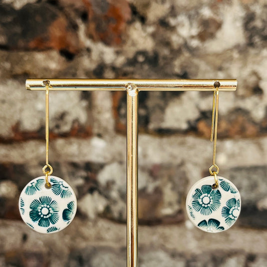 Green Floral Drops