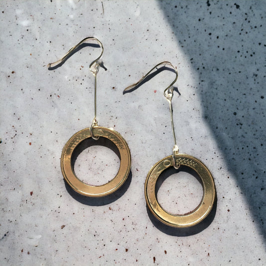 Hollow coin Earrings